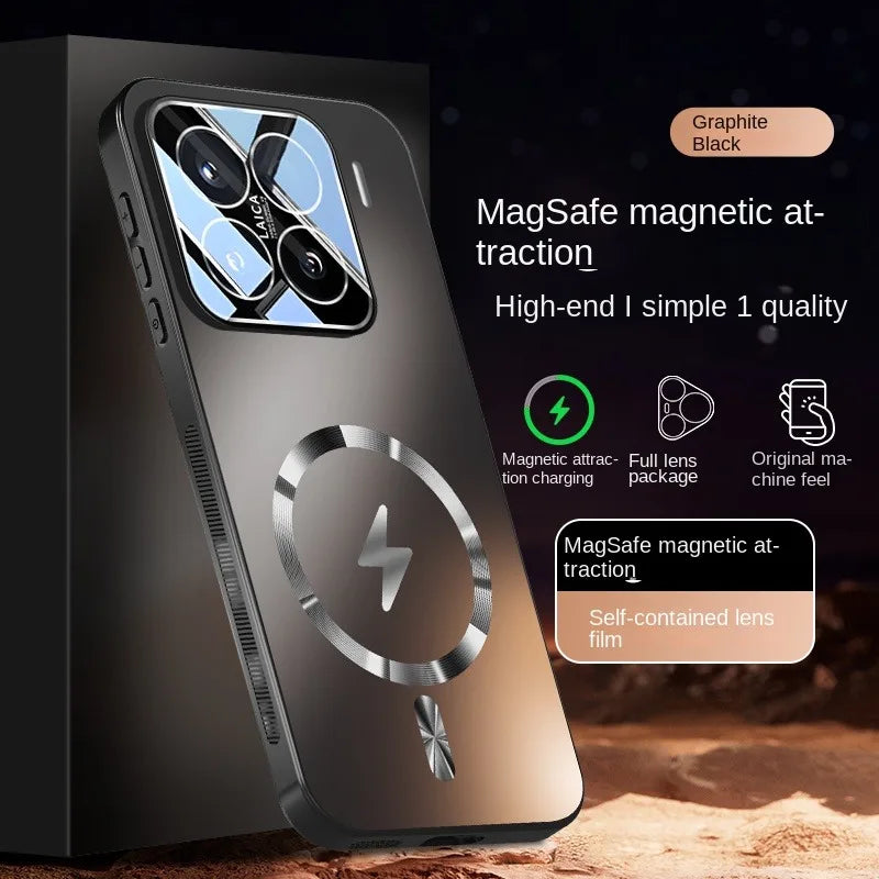 For Xiaomi 15 15 Pro TPU material lens full protective case features magnetic shock-proof and anti-fingerprint phone cover