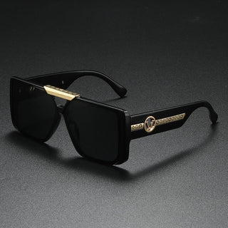 New classic retro black square frame for men, exquisite temple pattern decoration, fashionable and trendy Promise Mart