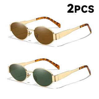 Oval Alloy Frame Sunglasses for Women & Men | Stylish UV400 Sun Glasses