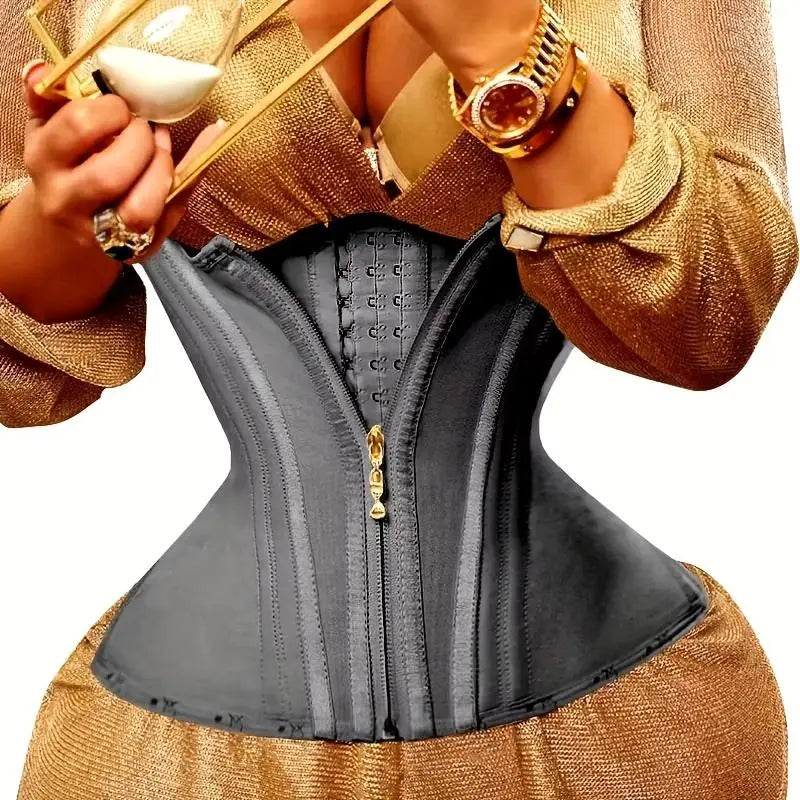 Women's Waist Trainer Belt, Abdominal Control Exercise, Slimming Shapewear with Zipper Hook, Casual Festival Wear, Body Shaper