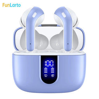 Wireless Earphones with Bluetooth 5.3, Quad-Mic Call Noise Reduction ENC, 50H Playtimes Wireless Earbuds Bluetooth Headphones Promise Mart