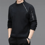 Men's Sweatshirs Spring Fall Long-sleeved T-shirt Top Loose Trend Round Neck Bottoming Shirt Lightweight Casual Sports Promise Mart