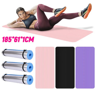 Yoga Mat Non Slip Exercise Mat Thick Solid Color Fitness Mat Yoga Workout Mat Multi-Function for Home Gym Promise Mart