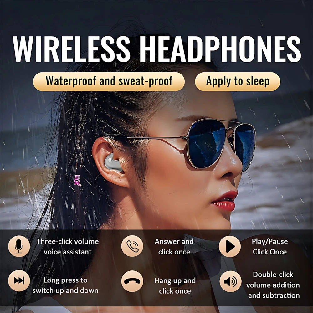 B13 Bluetooth Sleep Earphones Wireless Headset 5.3 With Comfortable Wearing Touch Control Headphone Earbuds For All Mobile Phone