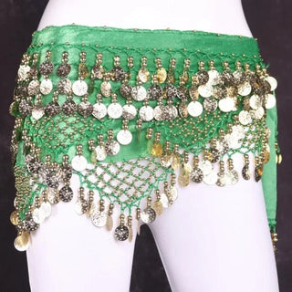 New Style Top Selling Belly Dance Waist Chain Hip Scarf Bellydance Coins Belt Dancing Waist Belt Dancer's Accessories Promise Mart