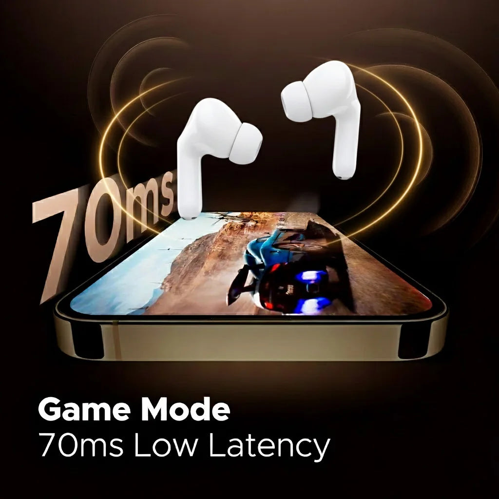 Wireless Bluetooth Earbuds HiFi Stereo Sound Smart Touch Control HD Call Low Latency for Gaming Sports Workouts