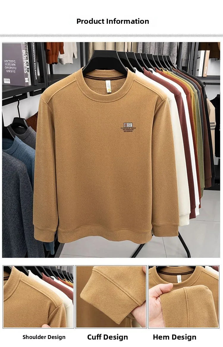 Men's Double-Sided Camere Long Sve T-irt Thiened Casual Warm Base irt Ci Walk All-Season Soft Comfortable Top