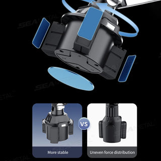 SEAMETAL Car Phone Mount on Cup Holder 6.5-9.5CM Adjustable Base Tablet/Phone Holder 360-Degree Flexible Rotation Phone Stand Promise Mart