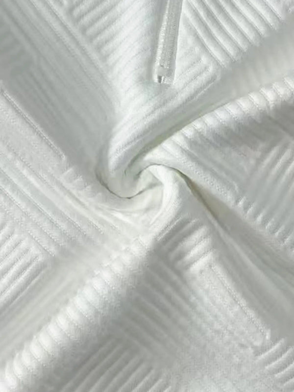 Women Spring Autumn New Style Hoodie Half Zip Design Sense Crew Neck Long Sleeve Solid Color Casual Versatile Top Promise Mart