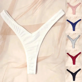 Ladies V Waist Sexy Sports Thongs Panties Women Breathable G-string Knickers Crotch Low Waist Underwear T Pants Comfortable
