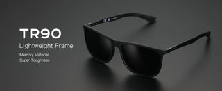 ZENOTTIC Square Polarized Sunglasses for Men Ultralight Carbon Fiber Sun Glasses Driving Fishing Golf Sports UV400 Protection