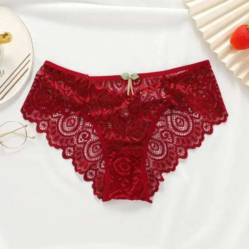 Women's Lace Panties New Sexy Underwear Female Low-Rise Bragas Mujer Cotton Crotch Breathable Lace Panty Culottes Femme