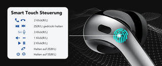 Wireless Earphones with Bluetooth 5.3, Quad-Mic Call Noise Reduction ENC, 50H Playtimes Wireless Earbuds Bluetooth Headphones Promise Mart