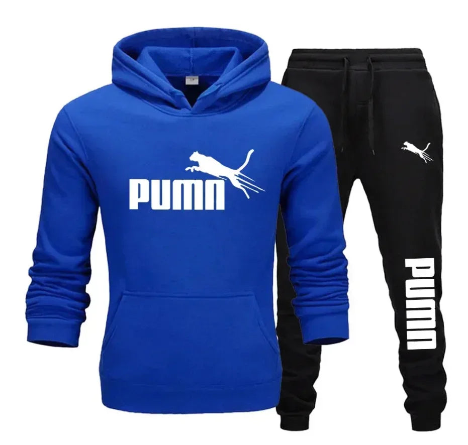 Men's sweatshirt set, new autumn and winter fashion, fitness, jogging, comfortable and casual, two-piece sweatpants set
