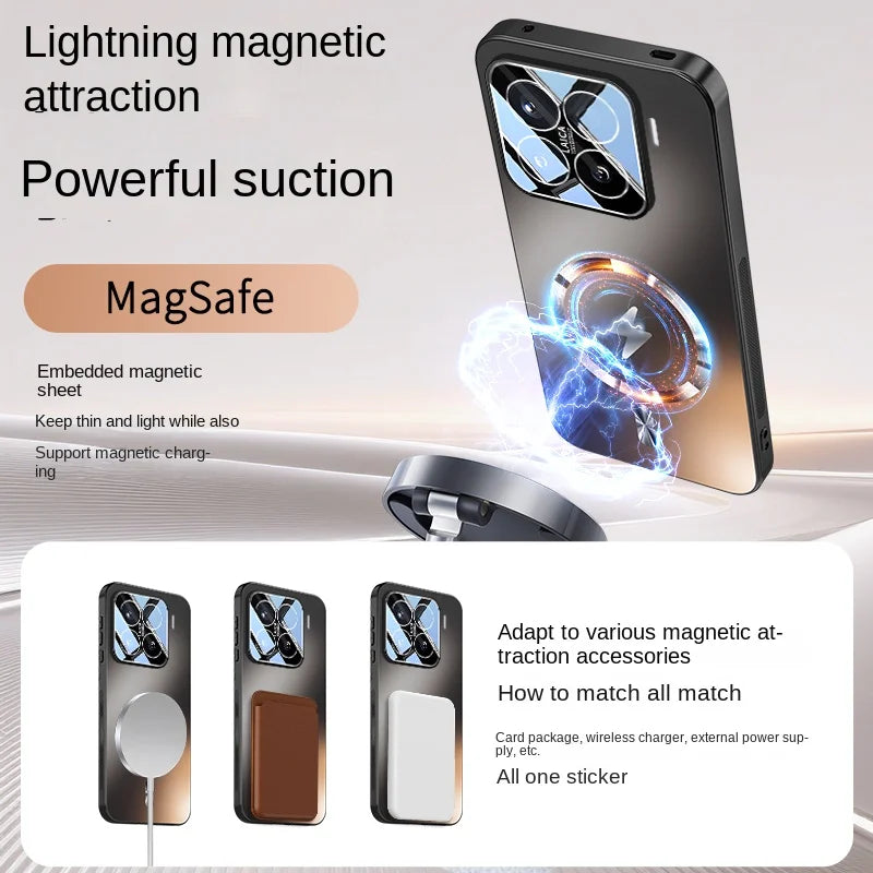 For Xiaomi 15 15 Pro TPU material lens full protective case features magnetic shock-proof and anti-fingerprint phone cover