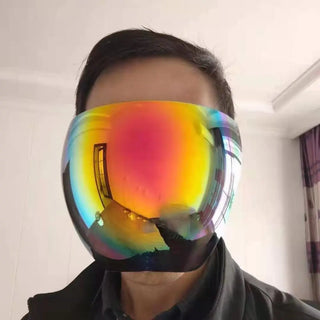 Anti-Fog Transparent Face Cover | Cycling Sunglasses Full Face Shield Protective Mask