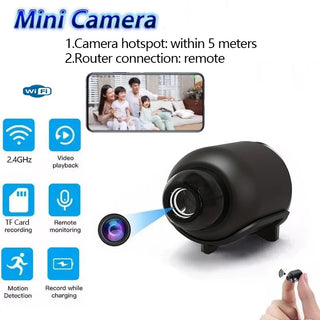 New X5 Mini Camera 1080P Clear Night Vision Lightweight Portable Premium Cams Motion Detection Wireless WiFi Surveillance Camera Promise Mart