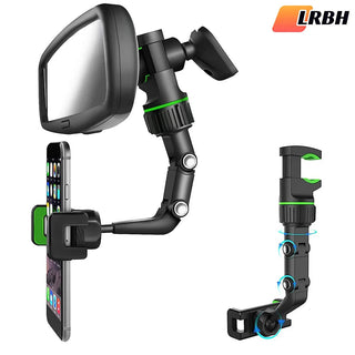 Rearview Mirror Phone Holder 360° Rotatable and Retractable Car Phone Mount Multifunctional Rear View Mirror Holder for All Car Promise Mart