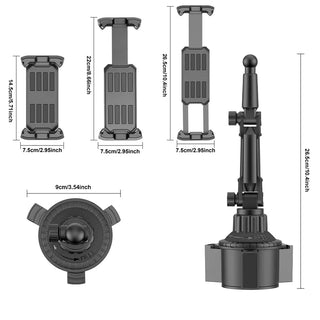 Car Tablet Stand Cup Slot 360 Adjustable Smartphone Holder 270 Tilt Bar Triangular Base Ram Mount SUV Tools for Ipad Pro 11 Air Promise Mart