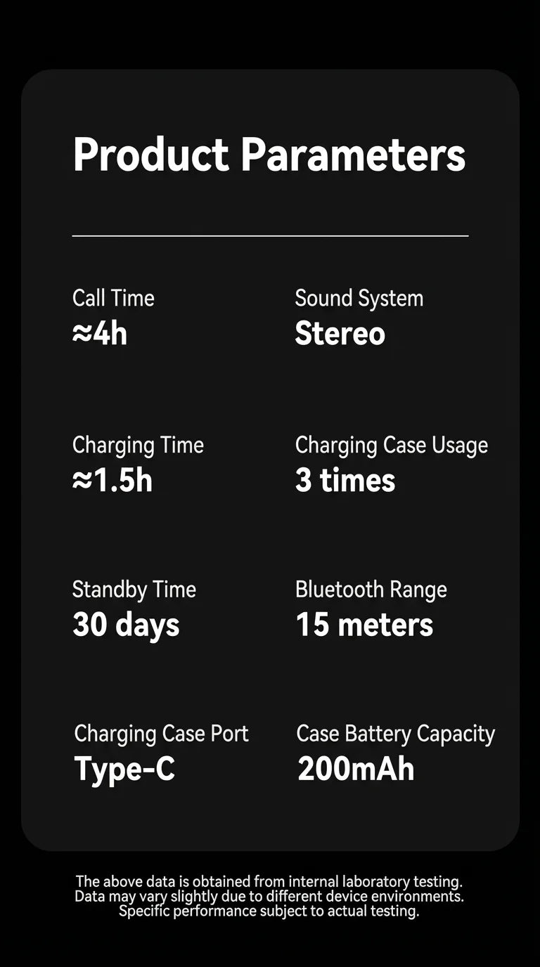 2026 NEW in Ear Bluetooth Earphones with Dual Microphones, Stereo Noise Reduction, Bass HIFI Touch Music Game Earphones