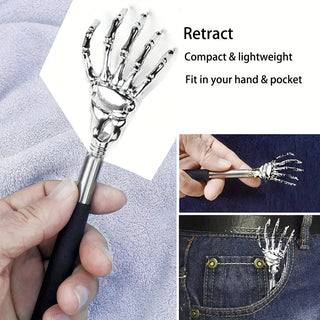 Portable Extendable Back Scratcher Stainless Steel Telescoping Back Scratcher for Both Human and Pets Extendable Back Massager Promise Mart