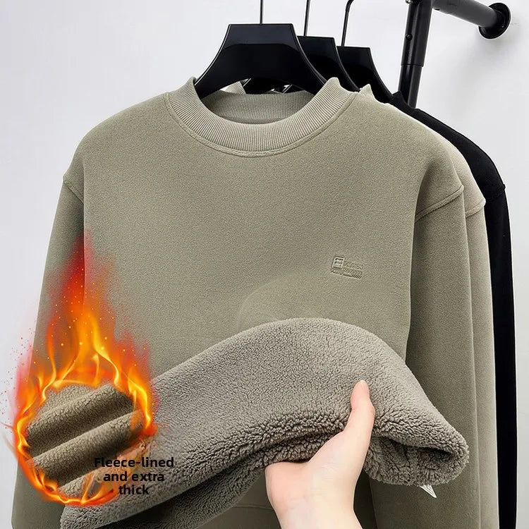 Northern Thiened Ultra-Hot Inteated Fce f-Unzipped Hoodie Men's New 2025 Camel down Winter Warm Base irt