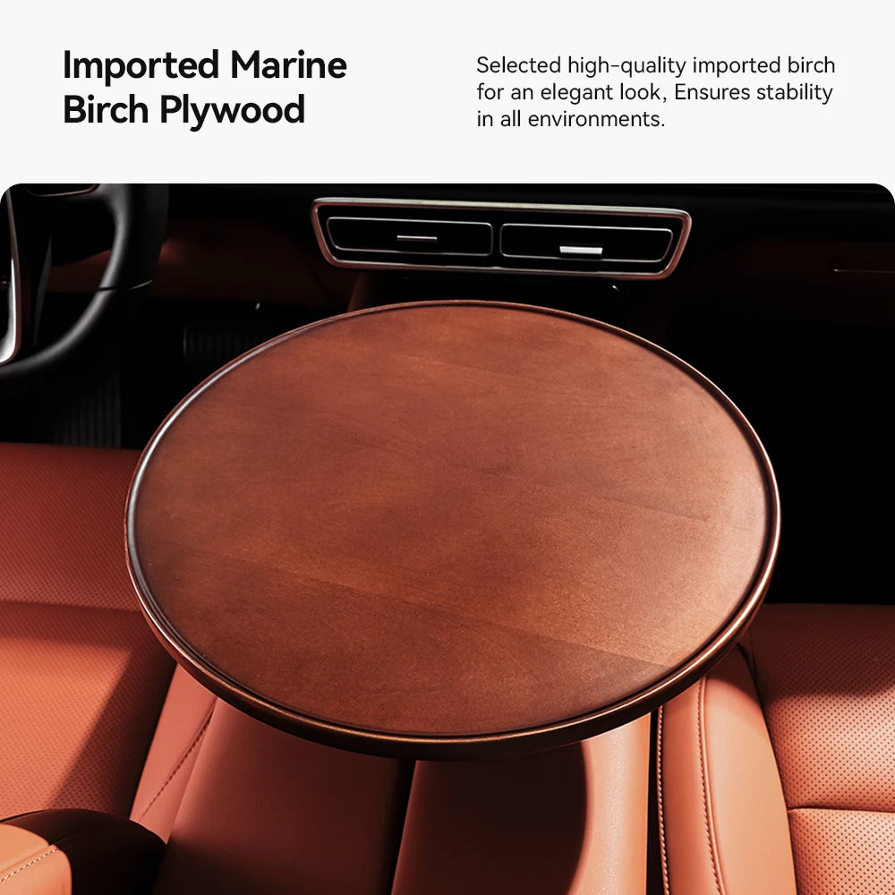 YZ Expander Multi-Function Wooden Car Cup Holder Drink Holder with Food Table 360-Degree Adjustable Base Tray Car Accessorie