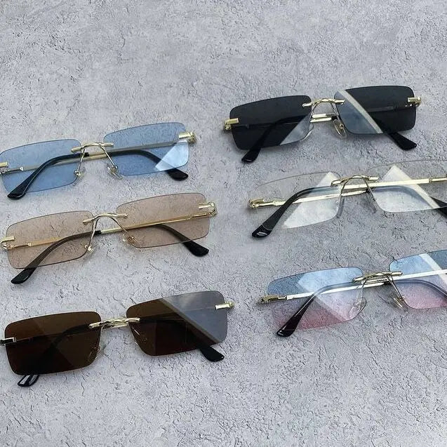 BOYSEEN Rimless Sunglasses | UV400 Gradient Stylish Eyewear for Men & Women Promise Mart