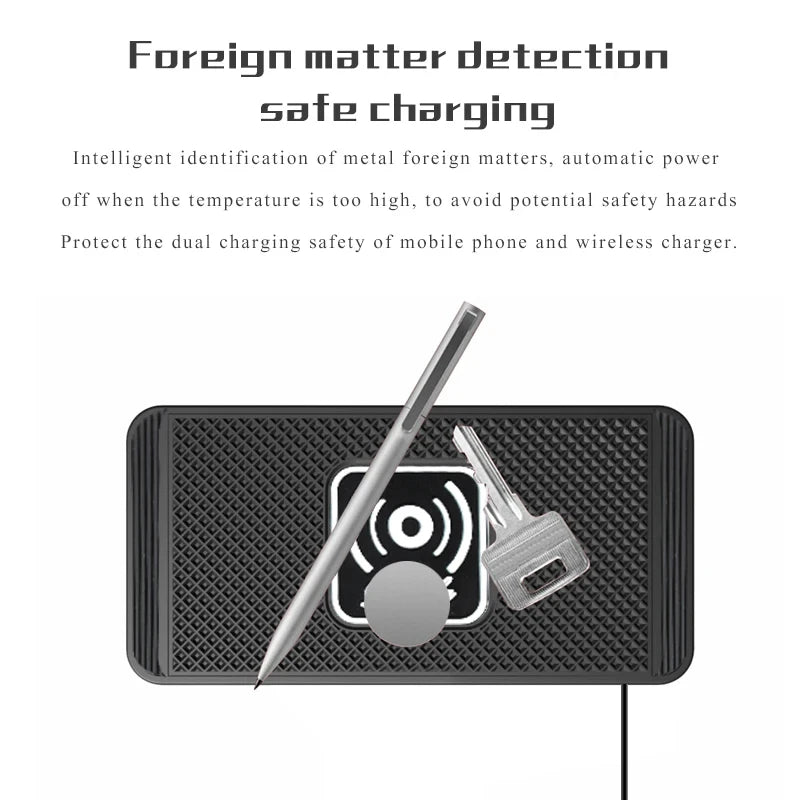 Wireless Car Charger Charging Pad 15w Non Slip Qi Fast Charger For Car Wireless Phone Charger For Android For IPhone 11/12/13/14 Promise Mart