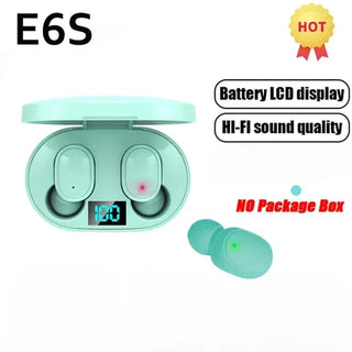 E6S Wireless Bluetooth Earphones TWS Bluetooth Headset Wireless Earbuds Noise Cancelling Earphones with Microphone Headphones Promise Mart