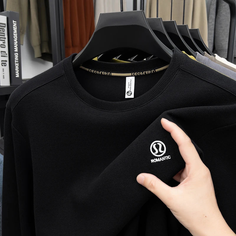 Sweatshirt Men 2025 New Style Spring and Autumn Round Neck Cotton Casual Long Sleeved T-shirt Top T-shirt