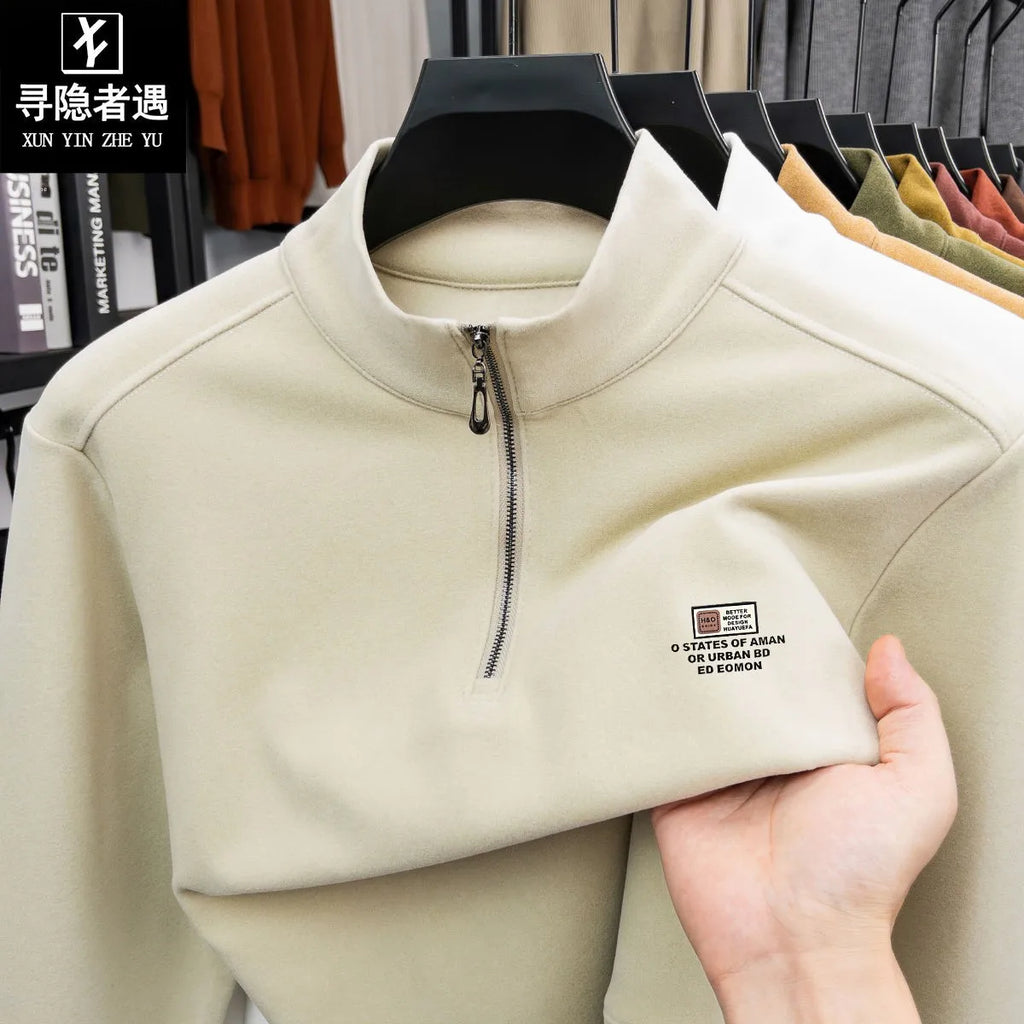 Men's Double-Sided Camere Long Sve T-irt Thiened Casual Warm Base irt Ci Walk All-Season Soft Comfortable Top