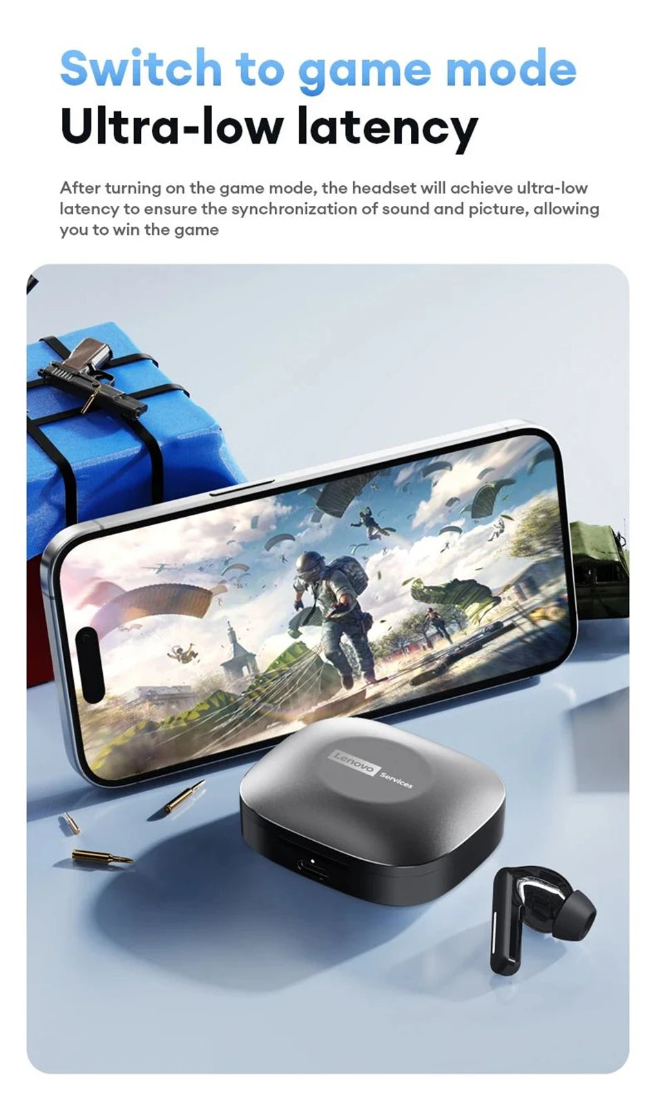 2026 Lenovo Original LE209 Wireless Earphones TWS Bluetooth 6.0 In Ear Earbuds Long Battery Life Earphones Mic Stereo ENC Noise