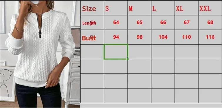 Ladies Casual Zipper Sweatirt Color Blo Long Sve Sweet Sle Hoodie Comfortable Soft Fabric Winter Collection