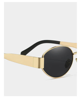 Oval Alloy Frame Sunglasses for Women & Men | Stylish UV400 Sun Glasses