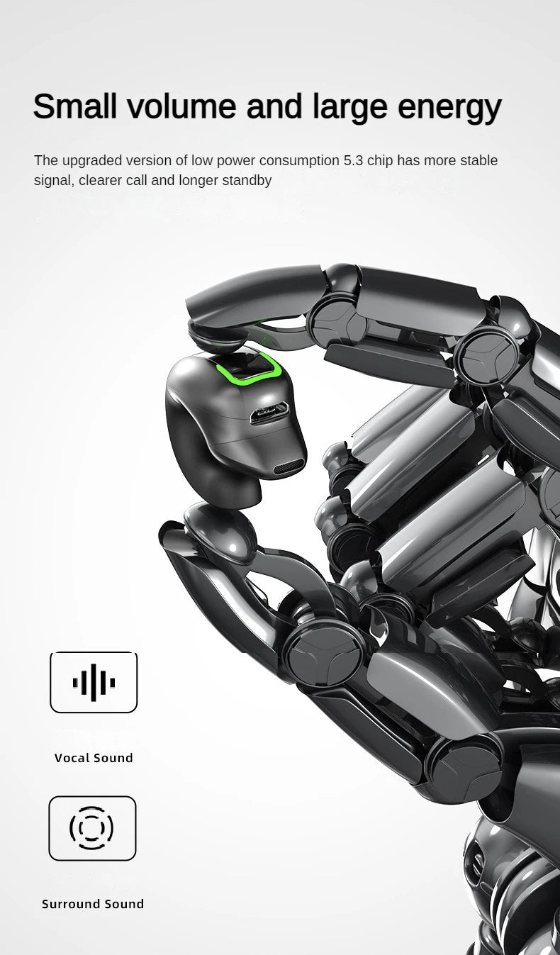 SK GD28 Bone Conduction TWS Headphones Bluetooth V5.3 Ear Clip Lightweight Business Sports Game Headset with Mic Noise Reduction