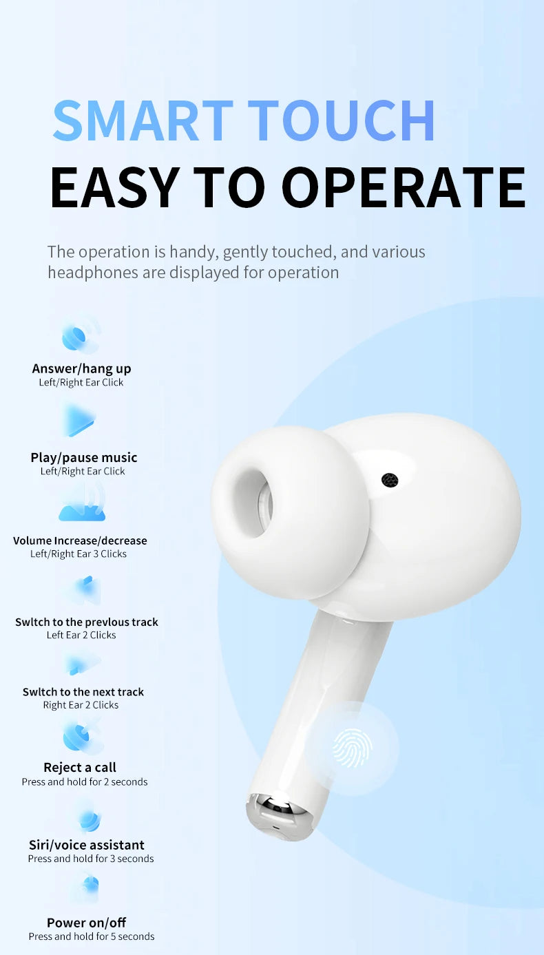 2025 Air Pro Wireless Bluetooth Earphones TWS Headset HiFi Earbuds Noise Reduction Headphones Waterproof For IPHONE Android