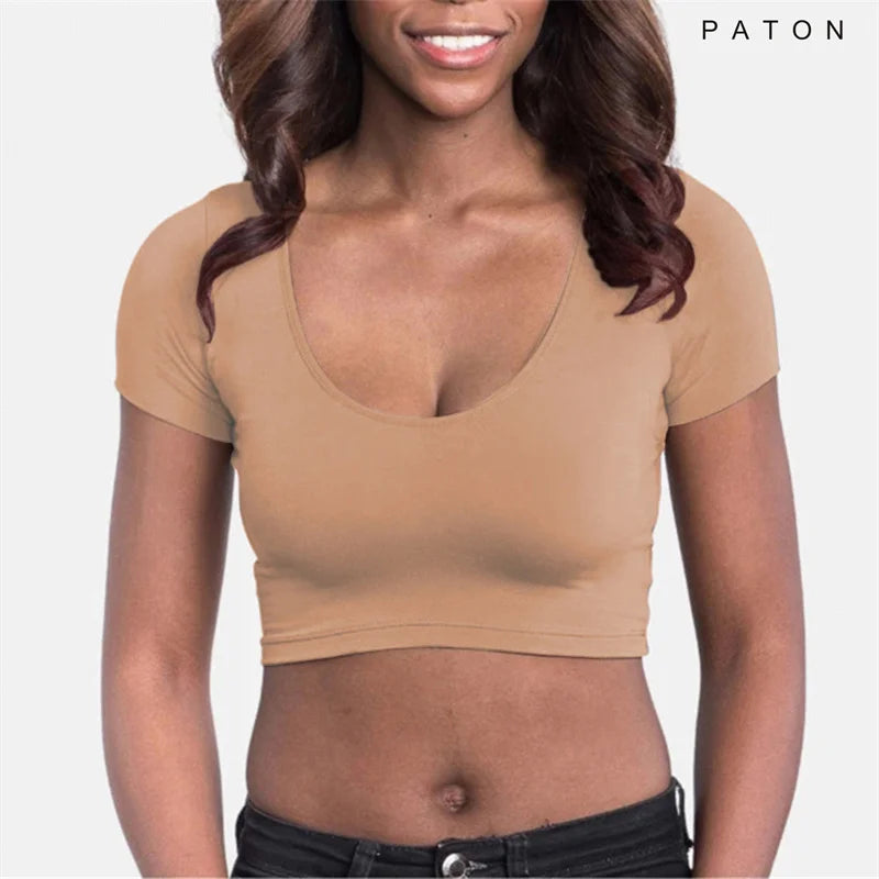 Sweat Proof Padding Anti Perspiration T Shirts Sports Gym Round Neck White Anti-Sweat Sweatproof Undershirts Crop Top