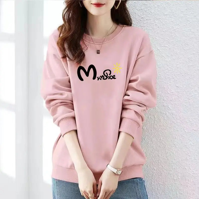 Graphic Sweatshirt For Women Emo Kpop Korean Clothing Novelty Y2k Style Y 2k Vintage Youthful Clothes Woman Pullover Tops Fleece
