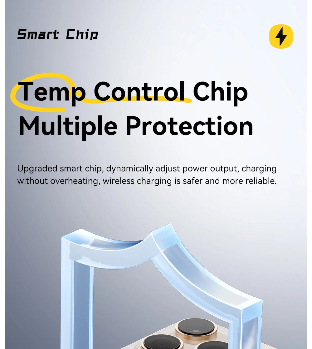 Essager Magnetic Wireless Charger With Holder 15W Fast Charging For iPhone16 15 14 13Pro Max Airpods Mini Wireless Phone Charger