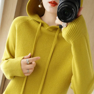 Hooded Sweatshirt for Women Spring Autumn New Hoodie Bottoming Shirt with Knitted Sweater Casual Hooded Pullovers Promise Mart