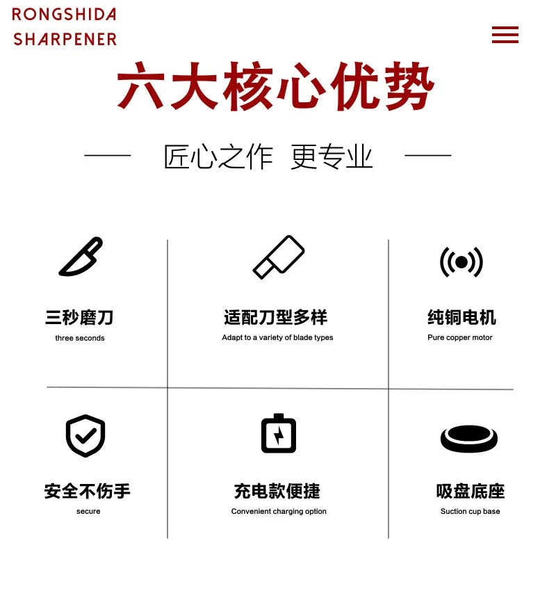 4-Stage Electric Knife Sharpener Professional Kitchen Knife & Scissors Sharpener Essential Kitchen Gadgets Accessories