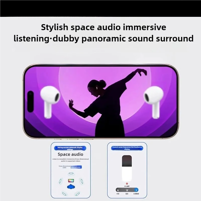 Airs Pro7 TWS Earbuds Bluetooth Wireless Headsets with Siri Pop-up Waterproof Positioning Touch Control Earphones for iOS