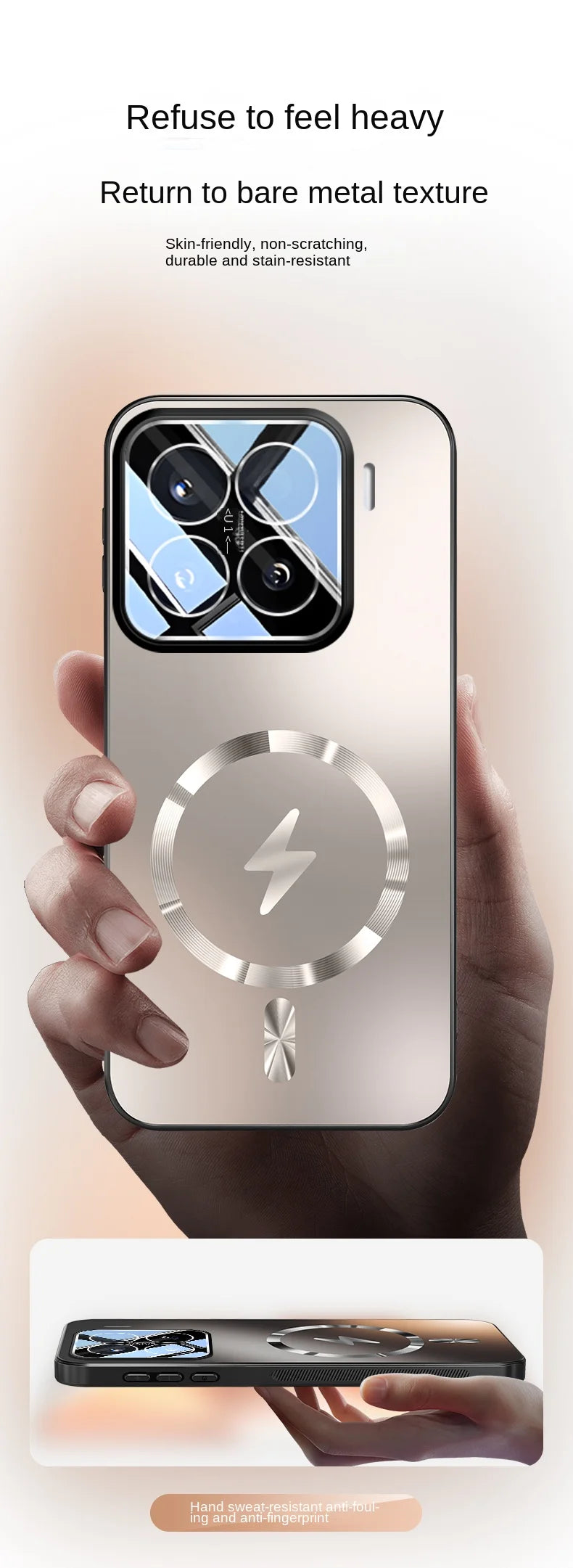 For Xiaomi 15 15 Pro TPU material lens full protective case features magnetic shock-proof and anti-fingerprint phone cover