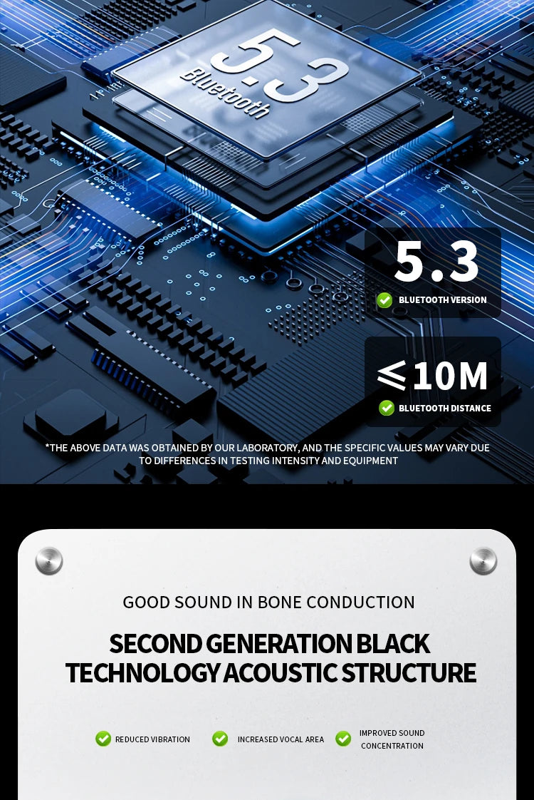 2025 True Bone Conduction Earphones Bluetooth 5.3 Sports Wireless Headphones Ear Hook Waterproof Headset for Running Driving