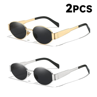 Oval Alloy Frame Sunglasses for Women & Men | Stylish UV400 Sun Glasses