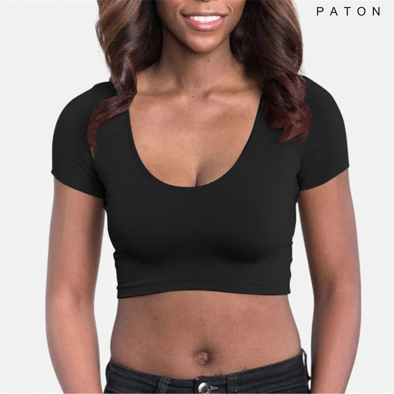 Sweat Proof Padding Anti Perspiration T Shirts Sports Gym Round Neck White Anti-Sweat Sweatproof Undershirts Crop Top