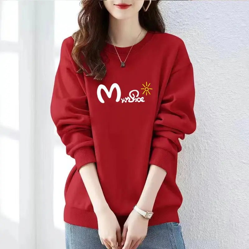 Graphic Sweatshirt For Women Emo Kpop Korean Clothing Novelty Y2k Style Y 2k Vintage Youthful Clothes Woman Pullover Tops Fleece