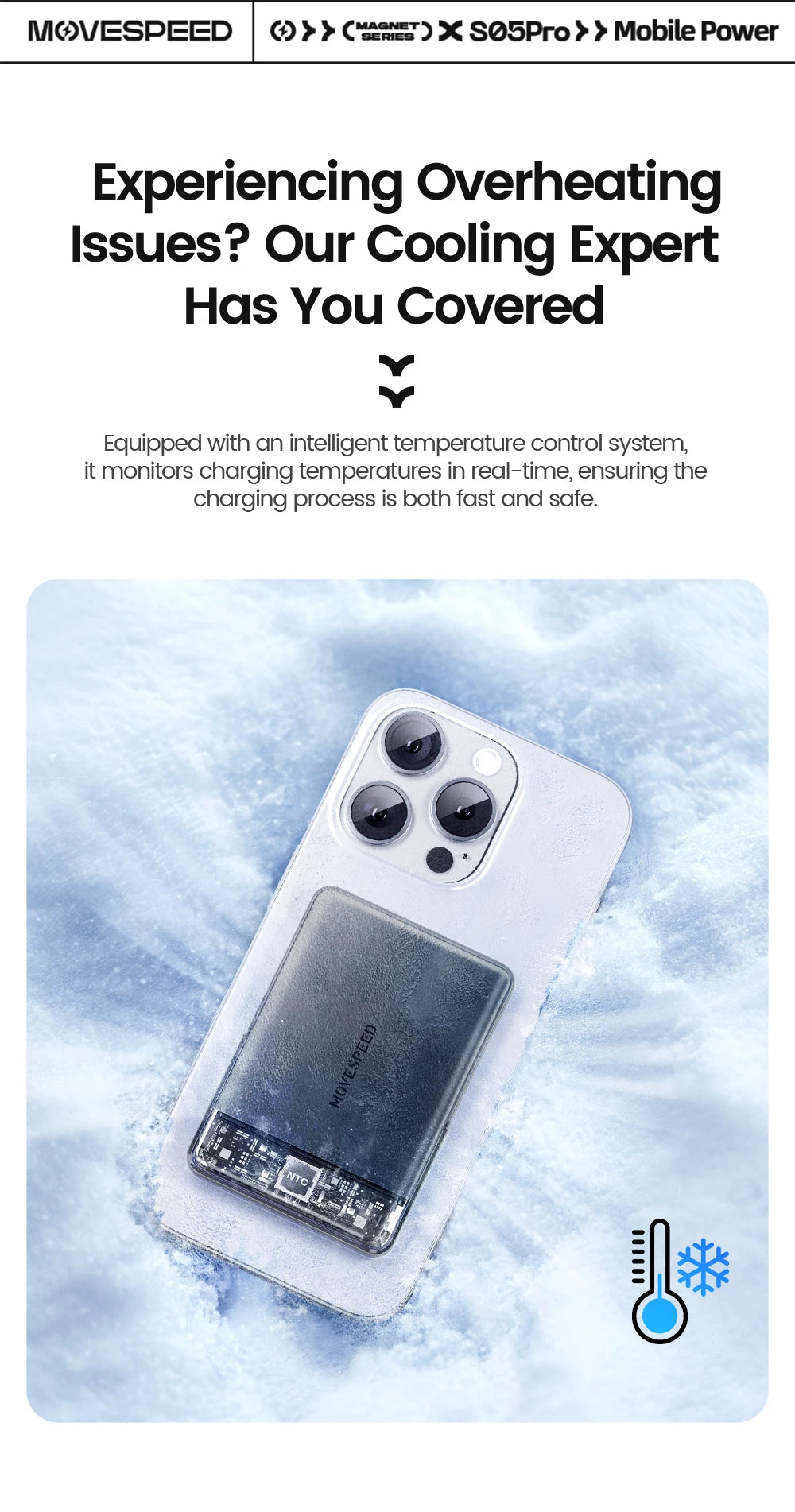 MOVESPEED S10Pro Magnetic Power Bank 10000mAh Wireless Portable External Battery with Stand for MagSafe PowerBank for iPhone 16