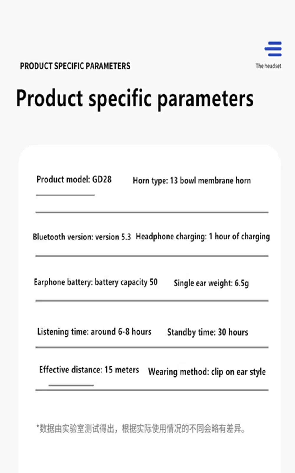 Bluetooth Earphone Clip On Monaural Inear Motion Stereo Bone Conduction Gd28 Business Wireless Earphone Mini Monaural Tws